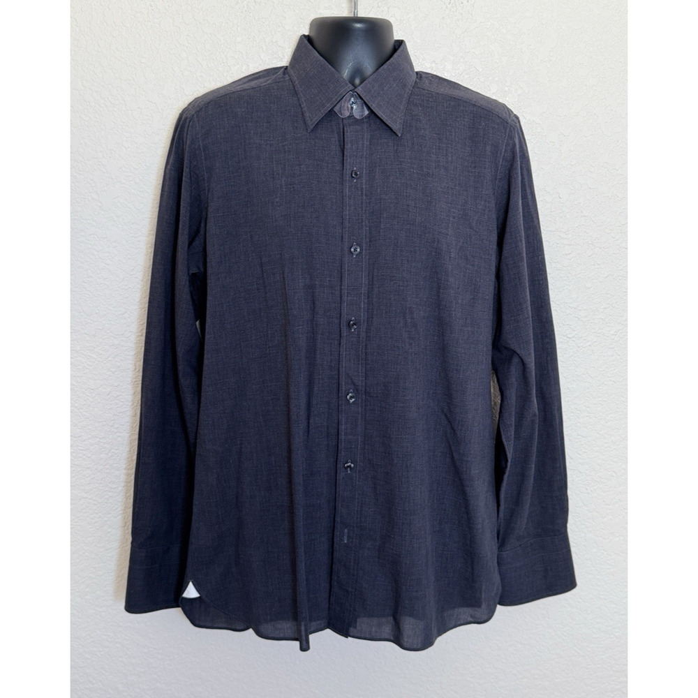Tom Ford Italy 42 16.5 Grey Lyocell Cotton Slim Fit Poplin Dress Shirt Luxe 42